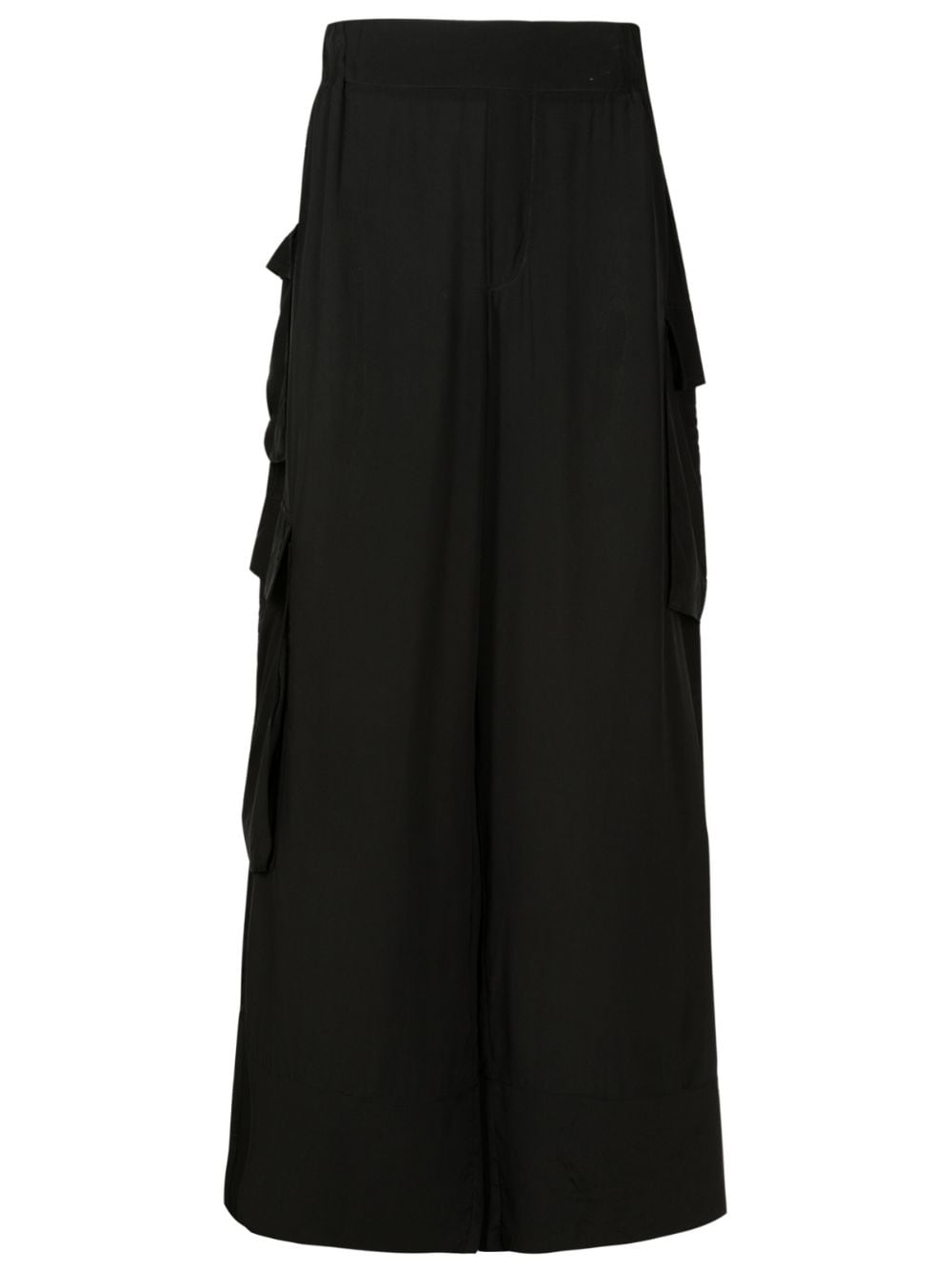 Handred wide-leg cargo silk trousers - Black von Handred