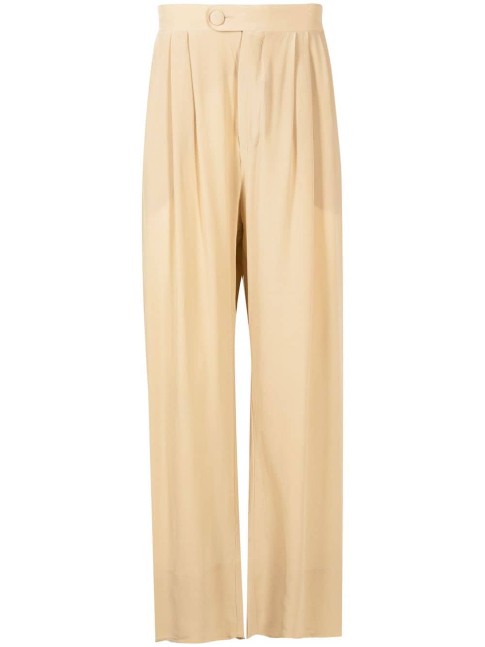 Handred wide-leg silk trousers - Neutrals von Handred