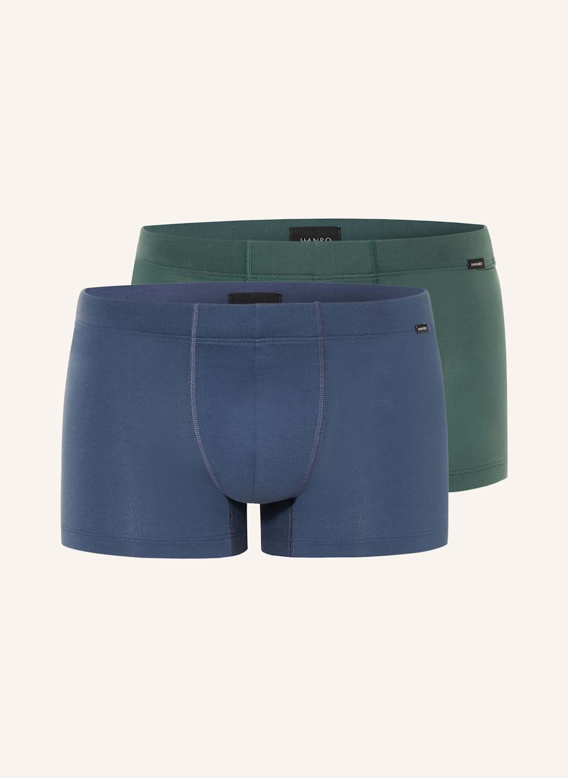 Hanro 2er-Pack Boxershorts Cotton Essentials blau von Hanro