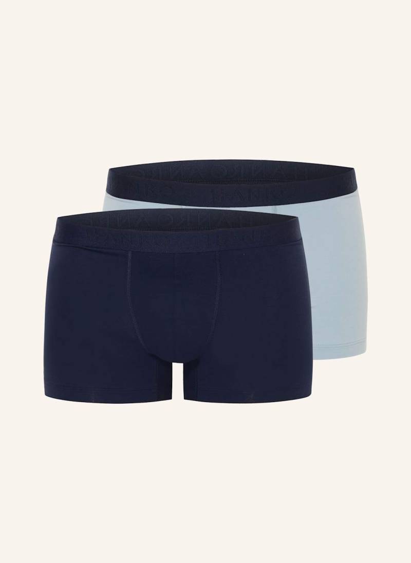 Hanro 2er-Pack Boxershorts Cotton Essentials blau von Hanro