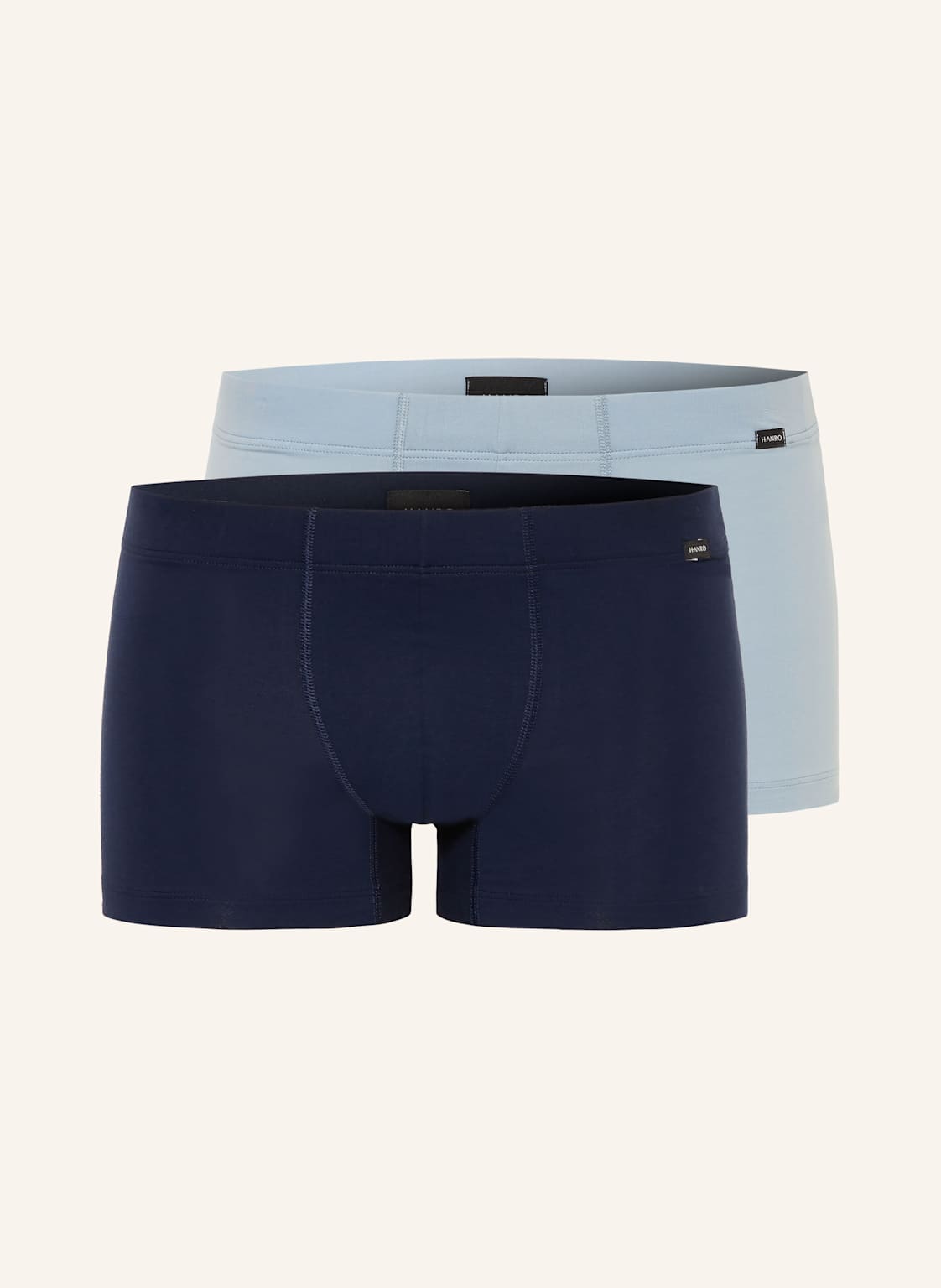 Hanro 2er-Pack Boxershorts Cotton Essentials blau von Hanro