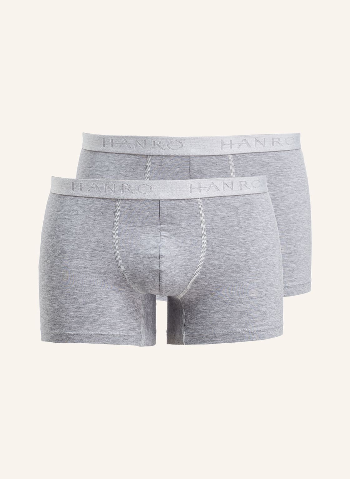 Hanro 2er-Pack Boxershorts Cotton Essentials grau von Hanro