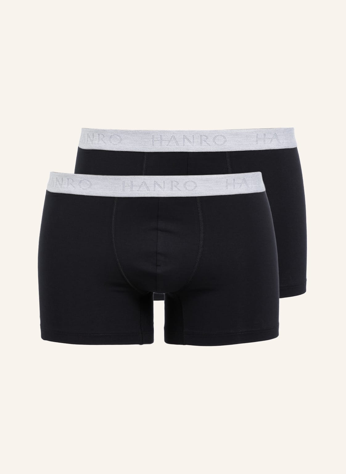 Hanro 2er-Pack Boxershorts Cotton Essentials schwarz Hanro 2er-Pack Boxershorts Cotton Essentials schwarz von Hanro
