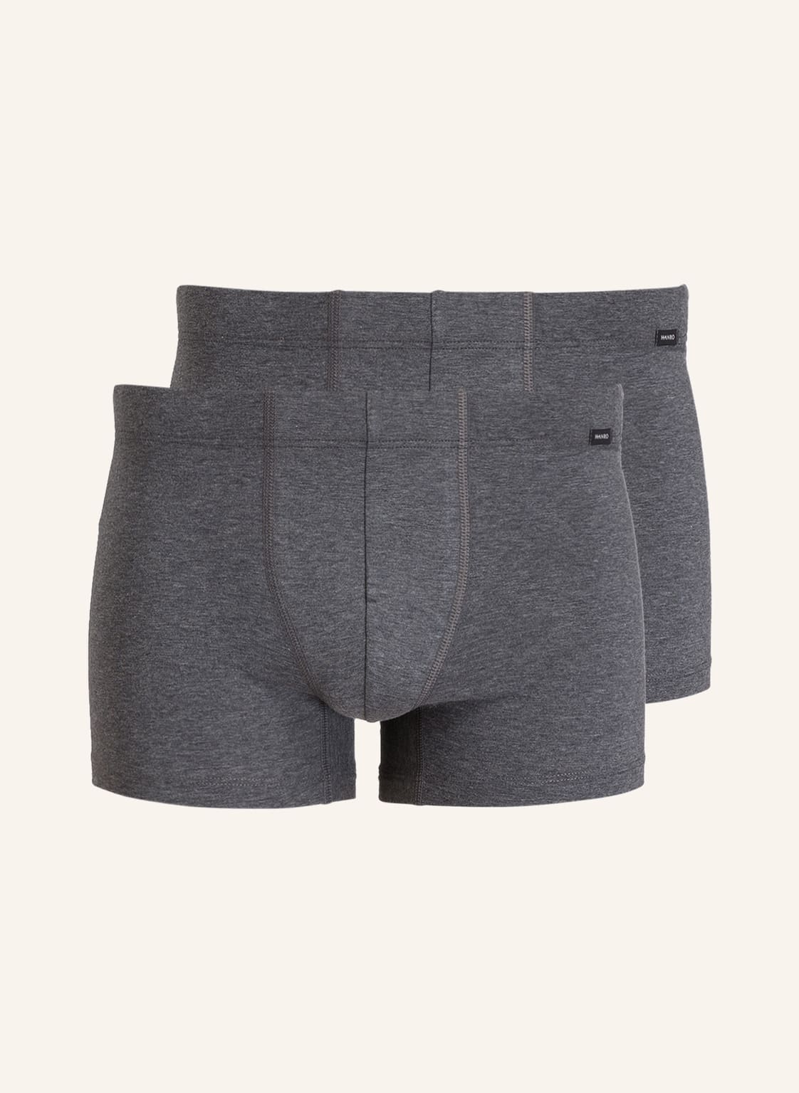 Hanro 2er-Pack Boxershorts Cotton Essentials grau von Hanro