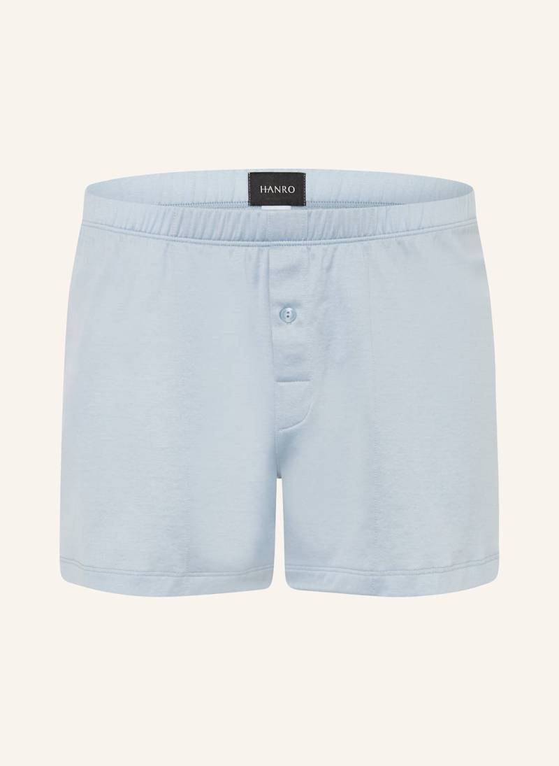 Hanro Boxershorts Cotton Sporty blau von Hanro