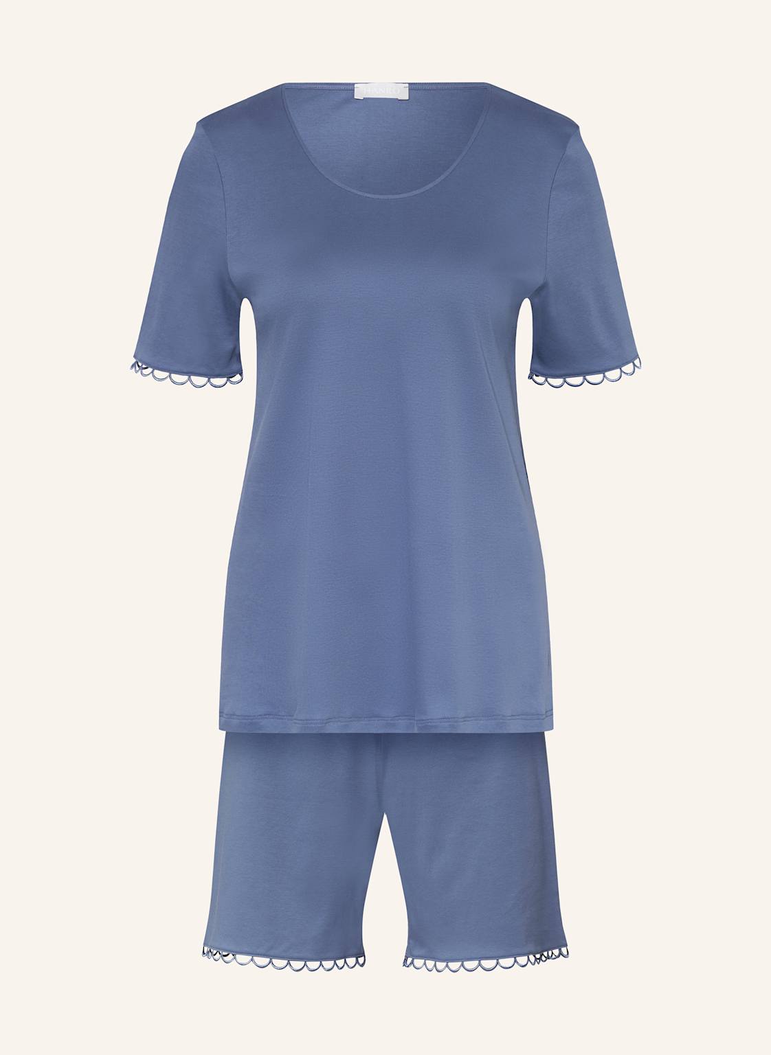 Hanro Shorty-Schlafanzug Anouk blau Hanro Shorty-Schlafanzug Anouk blau von Hanro