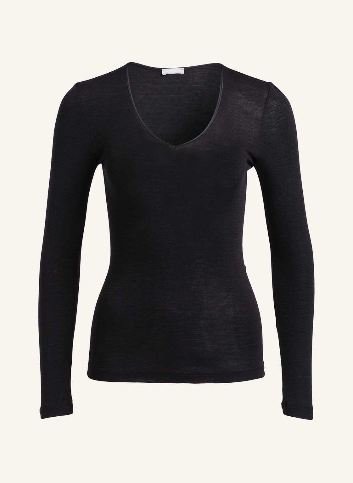 Hanro Longsleeve Woolen Silk Aus Merinowolle Mit Seide schwarz Hanro Longsleeve Woolen Silk Aus Merinowolle Mit Seide schwarz von Hanro