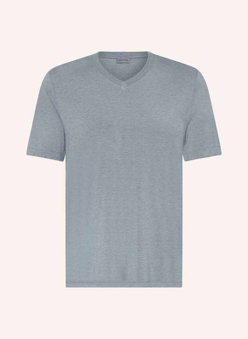 Hanro V-Shirt Casuals blau von Hanro