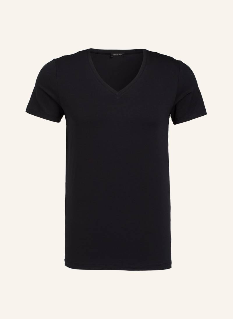 Hanro V-Shirt Cotton Superior schwarz von Hanro