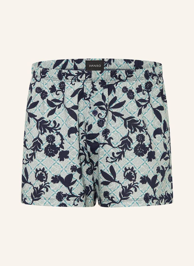 Hanro Web-Boxershorts Cotton Sporty blau von Hanro