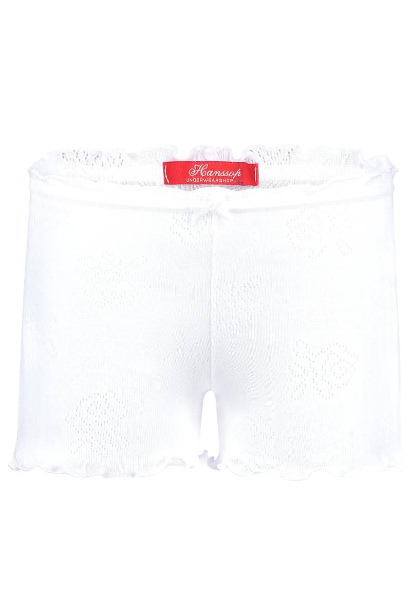 Shorty Unterhose Basic Pointelle Rose Mädchen Weiss 128 von Hanssop