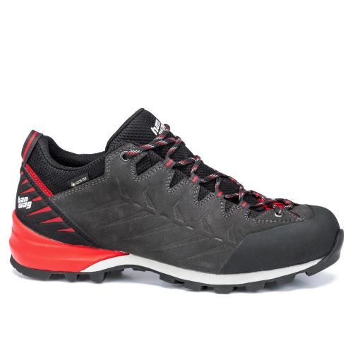 Hanwag Makra Pro Low - asphalt/red (Grösse: 10) von Hanwag