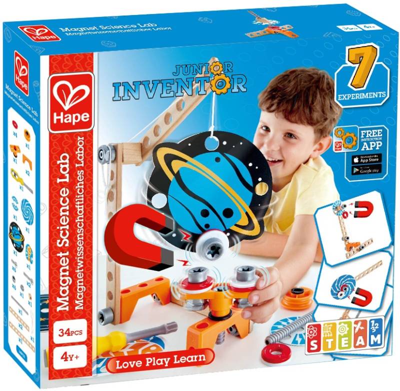 Hape Konstruktions-Spielset »Junior Inventor Magnetwissenschaftliches Labor«, (34 St.) von Hape