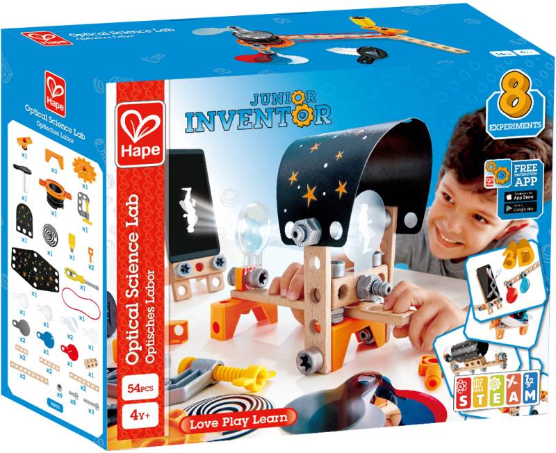 Hape Konstruktions-Spielset »Junior Inventor Optisches Labor«, (54 St.) von Hape