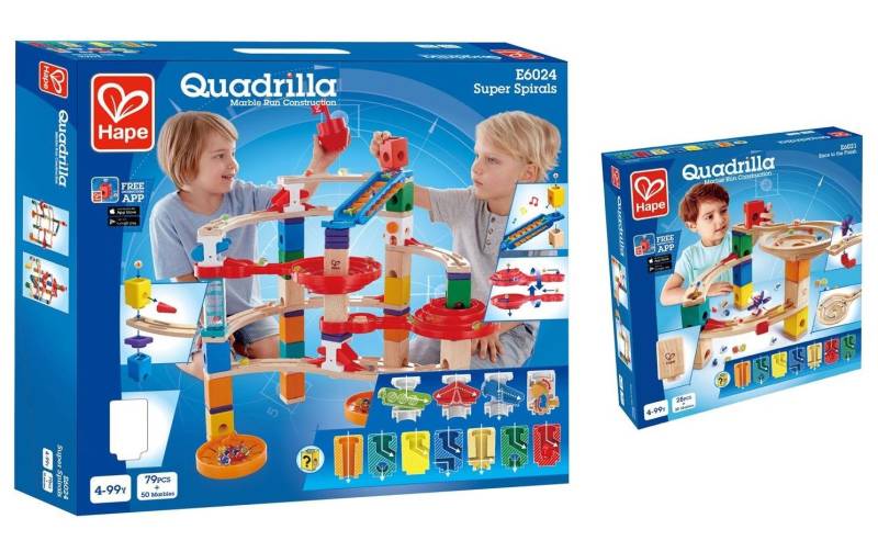 Hape Kugelbahn »Quadrilla Super Spiralburg & Endspurt«, (107 tlg.) von Hape