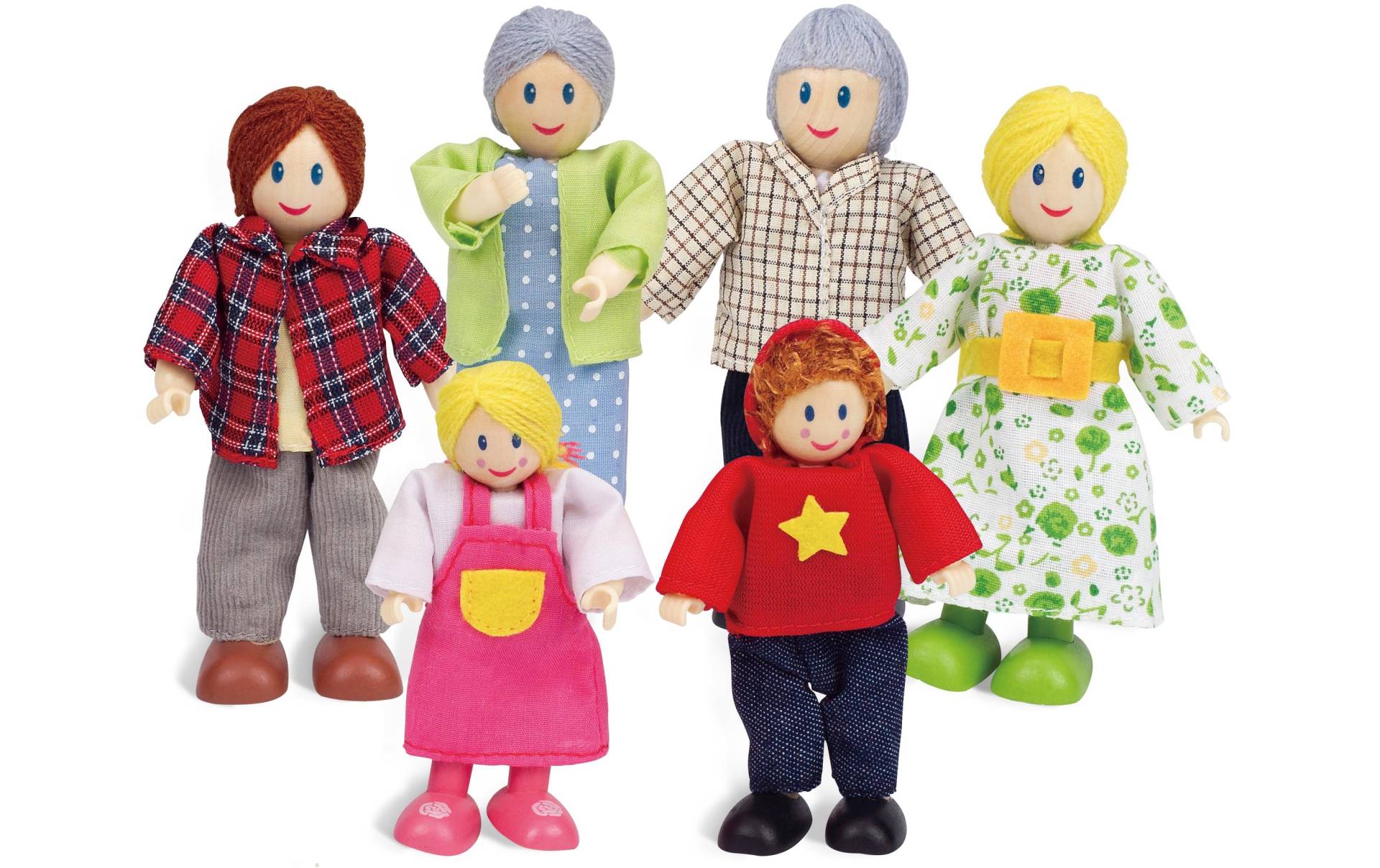 Hape Minipuppe »helle Hautfarbe 6tlg.« von Hape