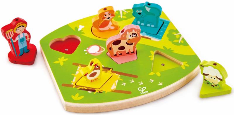 Hape Puzzle »Bauernhof-Geräusche-Puzzle« von Hape