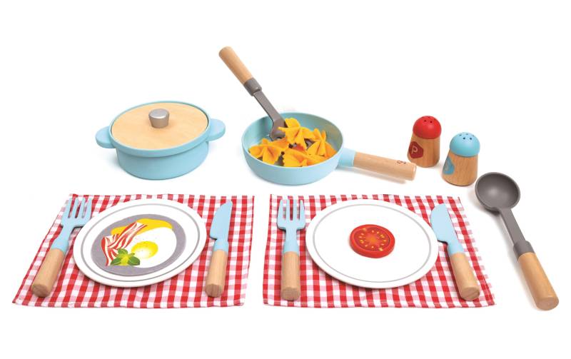 Hape Spielgeschirr »Cook + Serve-Set«, (21 tlg.) von Hape