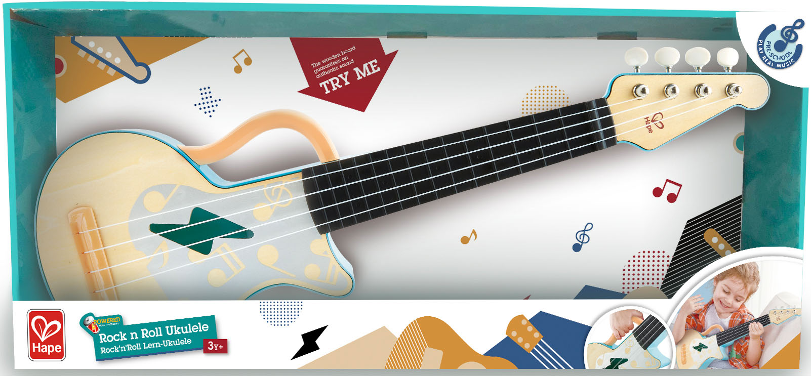 Hape Spielzeug-Musikinstrument »Rock'n'Roll Lern-Ukulele« von Hape