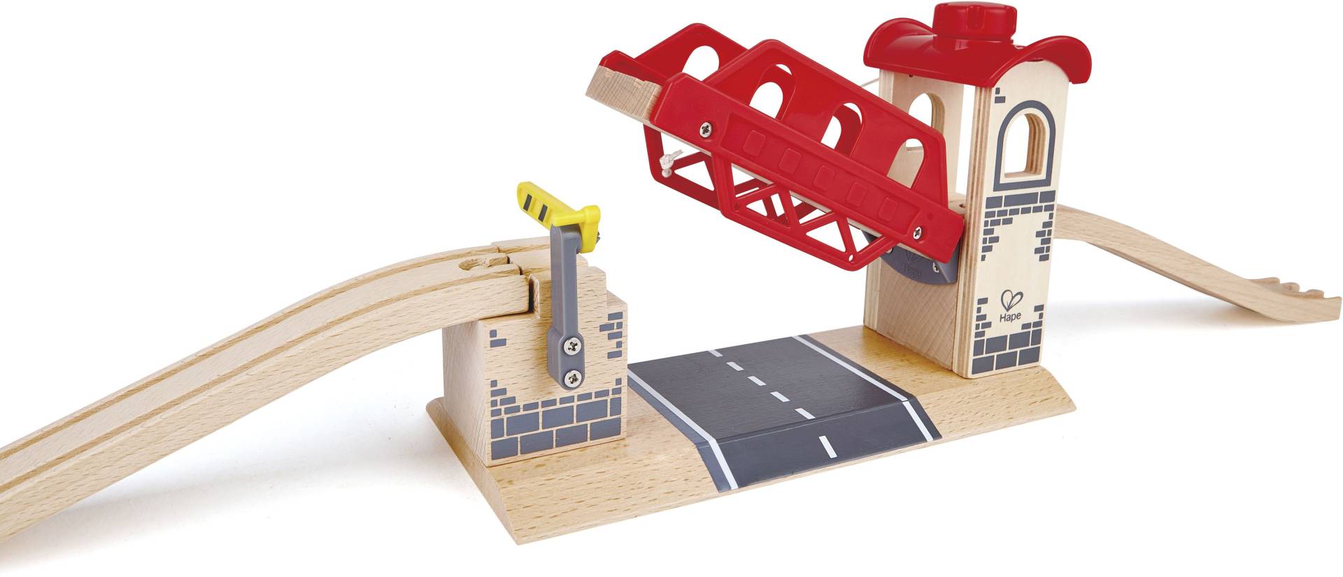 Hape Spielzeugeisenbahn-Brücke »Zugbrücke«, (Set, 3 tlg.), aus Holz von Hape
