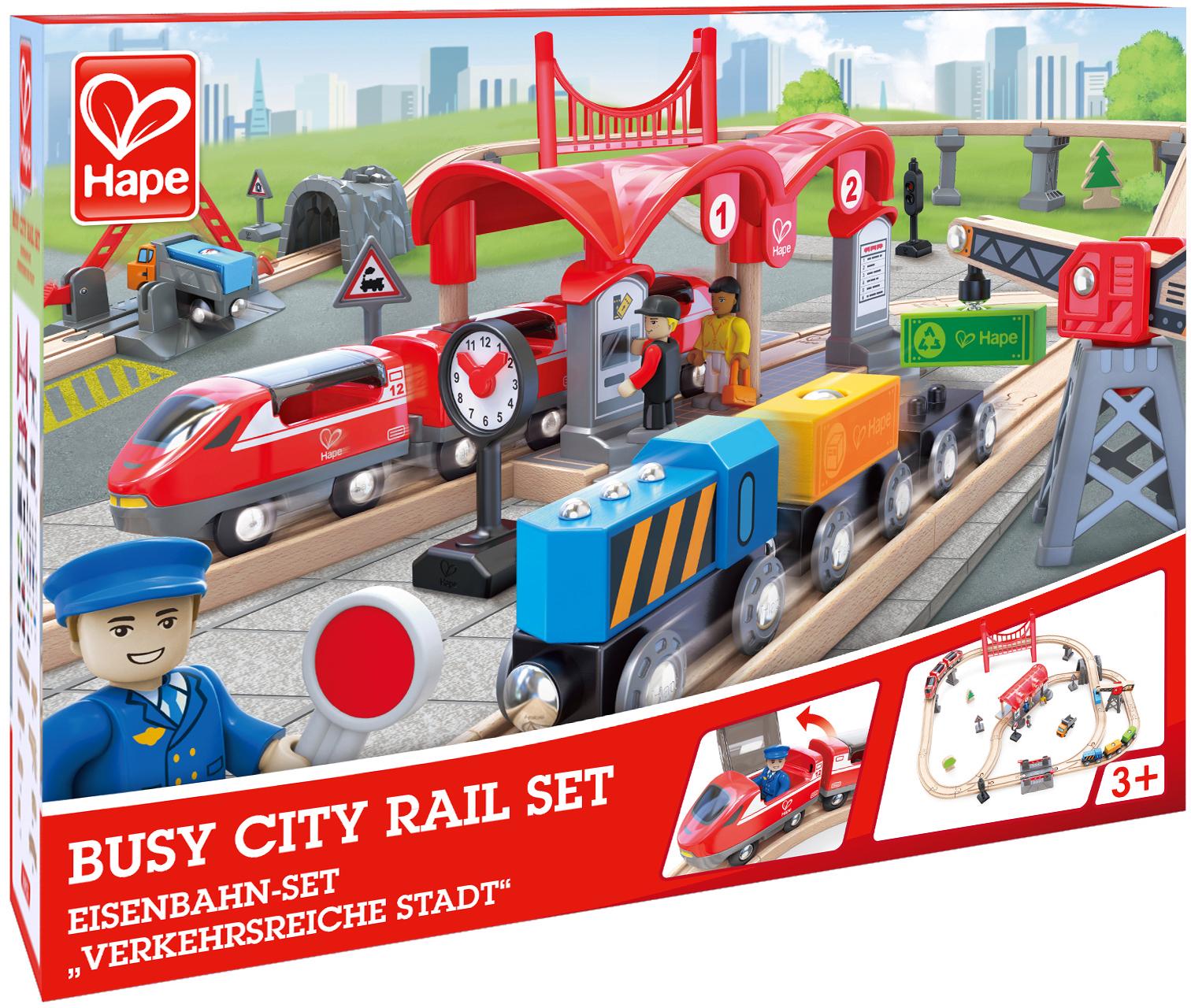 Hape Spielzeugeisenbahn-Gebäude »Eisenbahn-Set - Verkehrsreiche Stadt« Hape Spielzeugeisenbahn-Gebäude »Eisenbahn-Set - Verkehrsreiche Stadt« von Hape