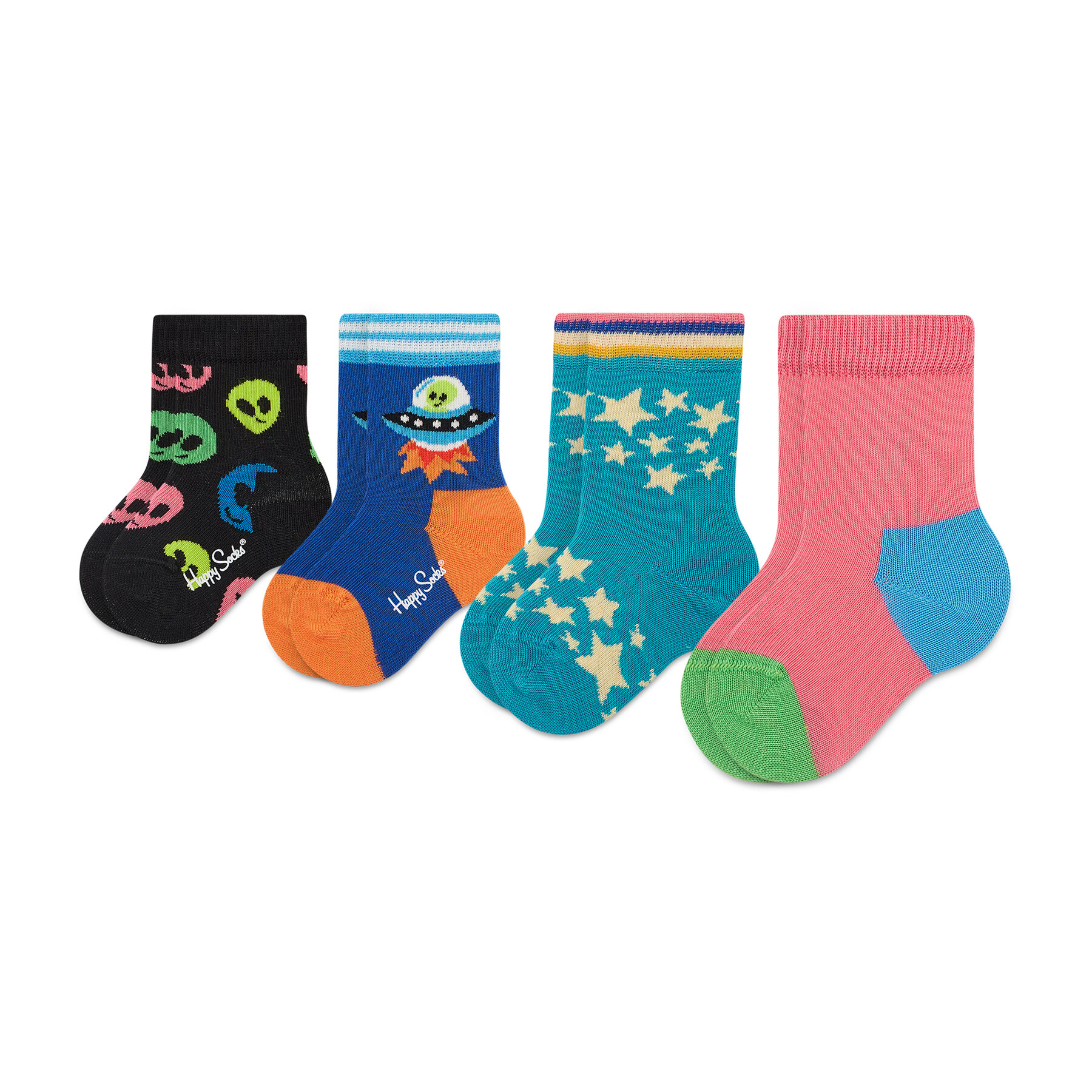 4er-Set hohe Kindersocken Happy Socks XKSPC09-0200 Bunt von Happy Socks