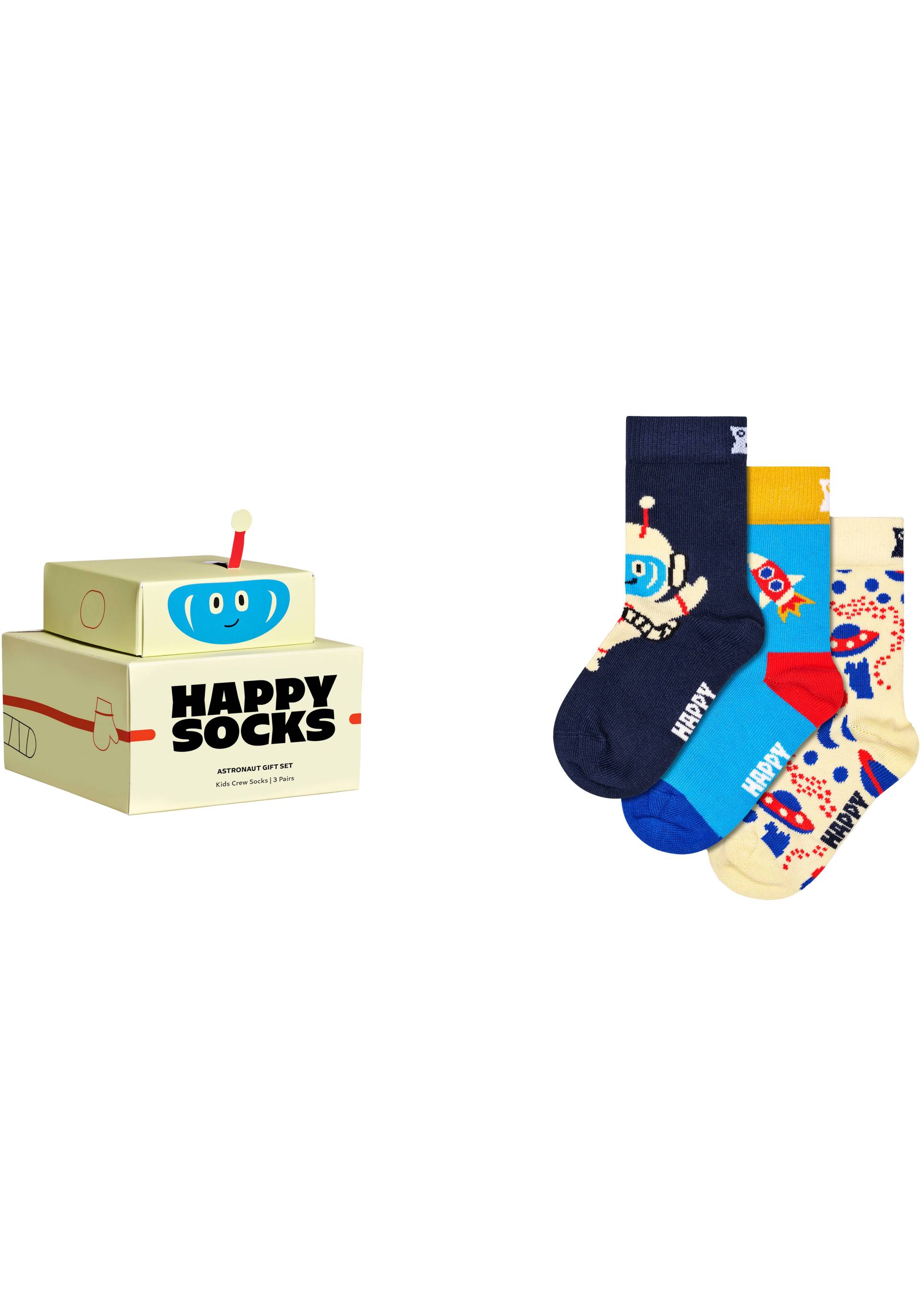 Happy Socks Langsocken, (3er Pack), mit verspielten Roboter-Motiven von Happy Socks