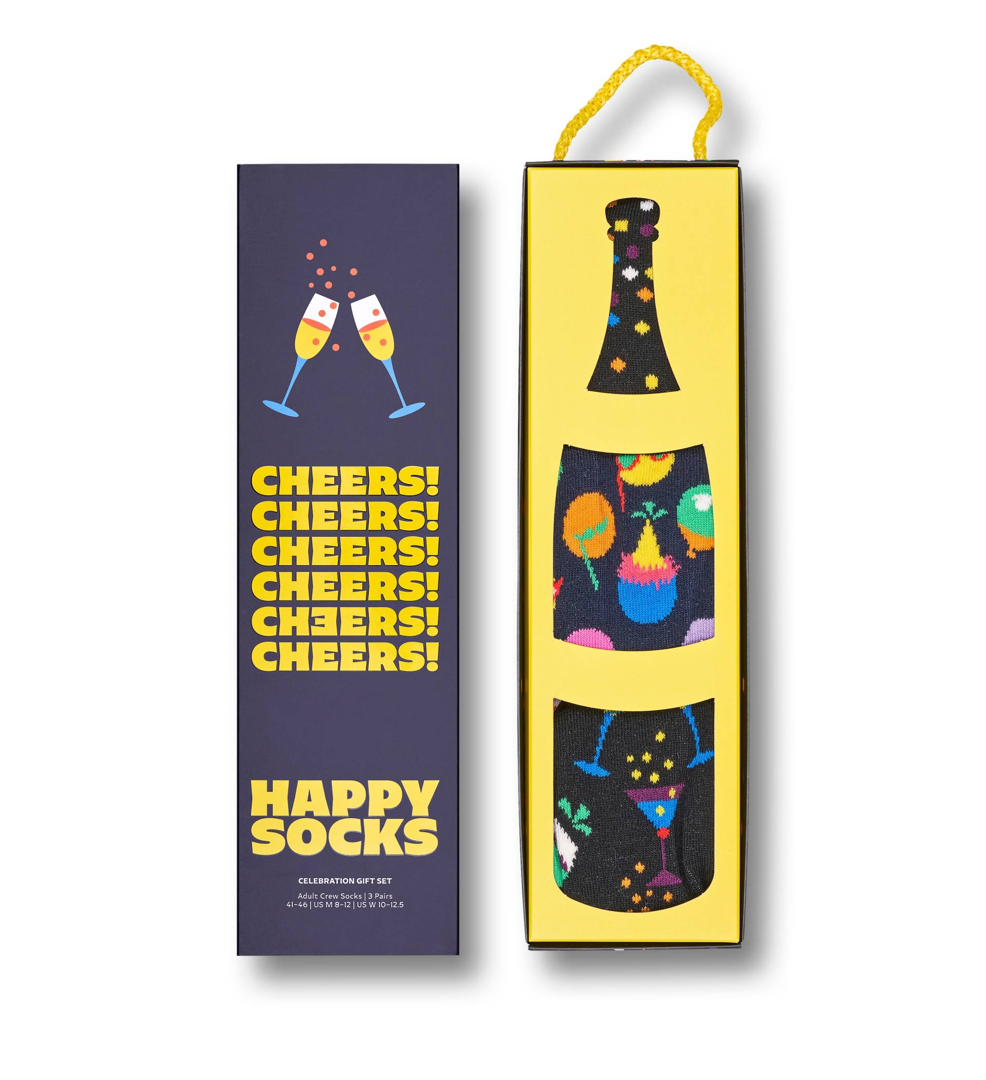 Happy Socks Langsocken, (Box, 2er-Pack), mit Partymotiv von Happy Socks