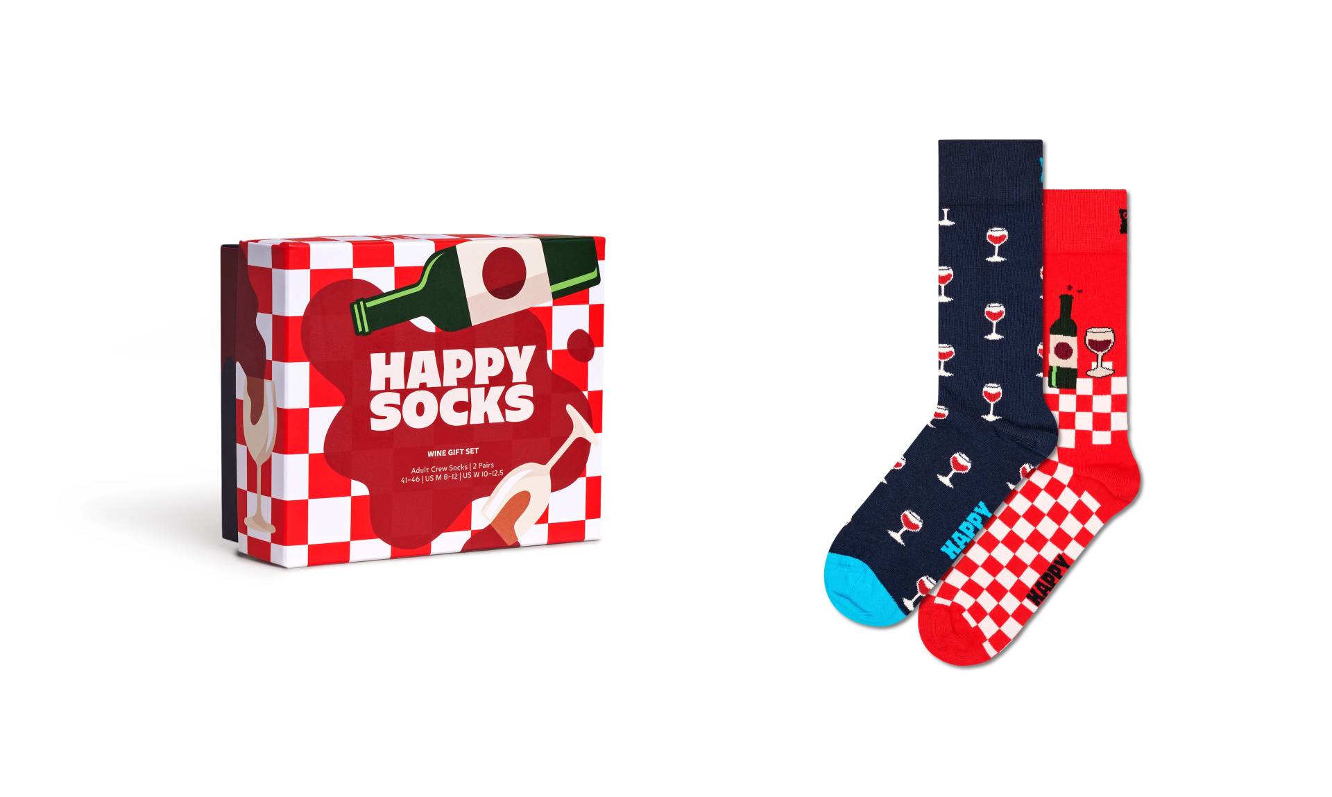 Happy Socks Langsocken, (Box, 2er-Pack), mit Partymotiven von Happy Socks