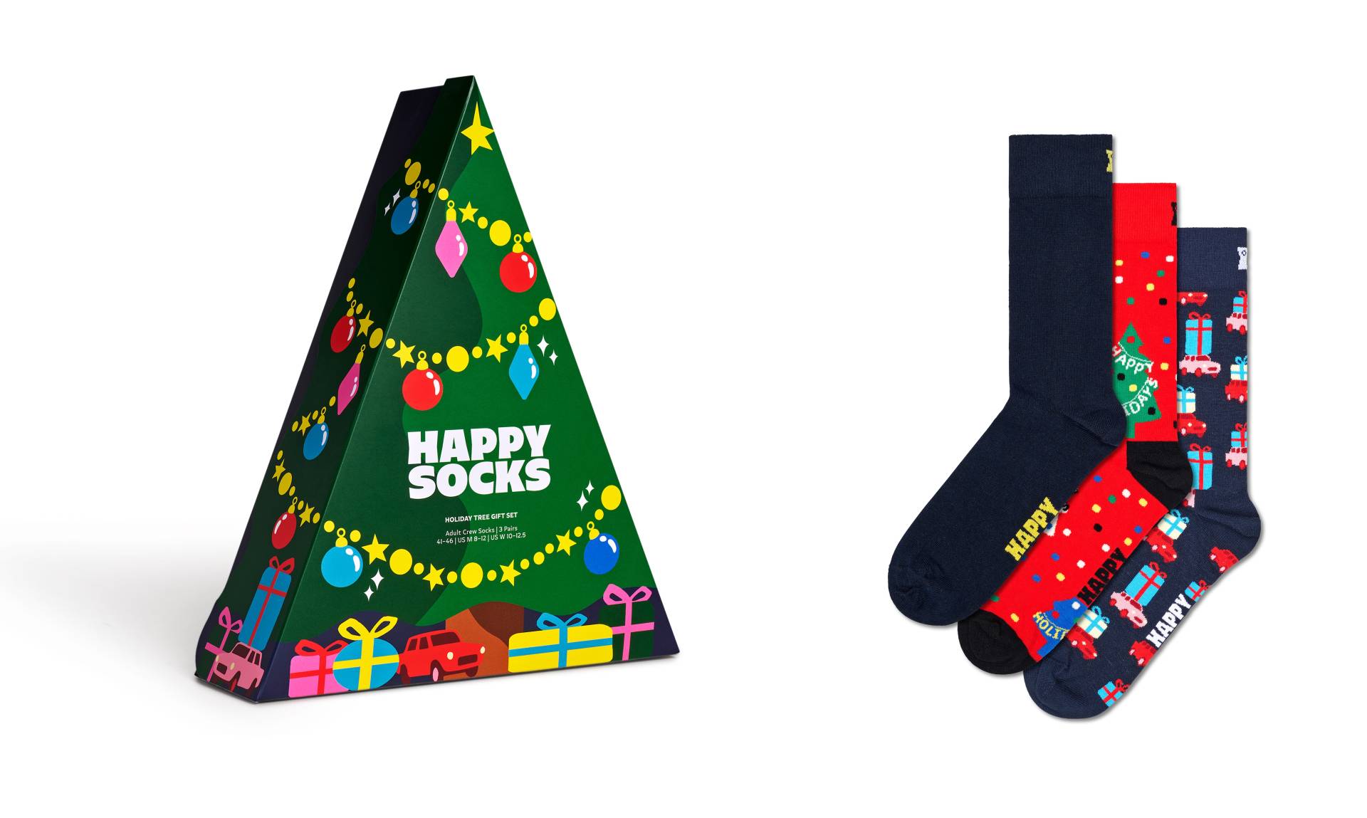 Happy Socks Langsocken, (3er Pack), mit festlichen Motiven von Happy Socks