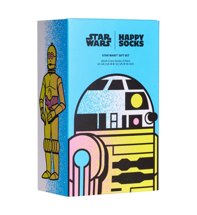 Happy Socks Langsocken, (Box, 3er-Pack), mit kreativen Star Wars-Motiven von Happy Socks