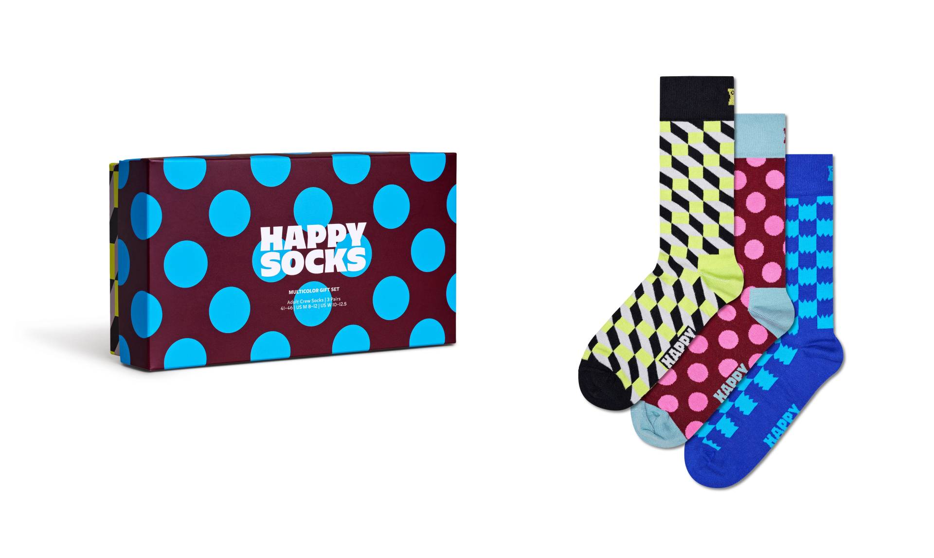 Happy Socks Langsocken, (Box, 3erPack) von Happy Socks