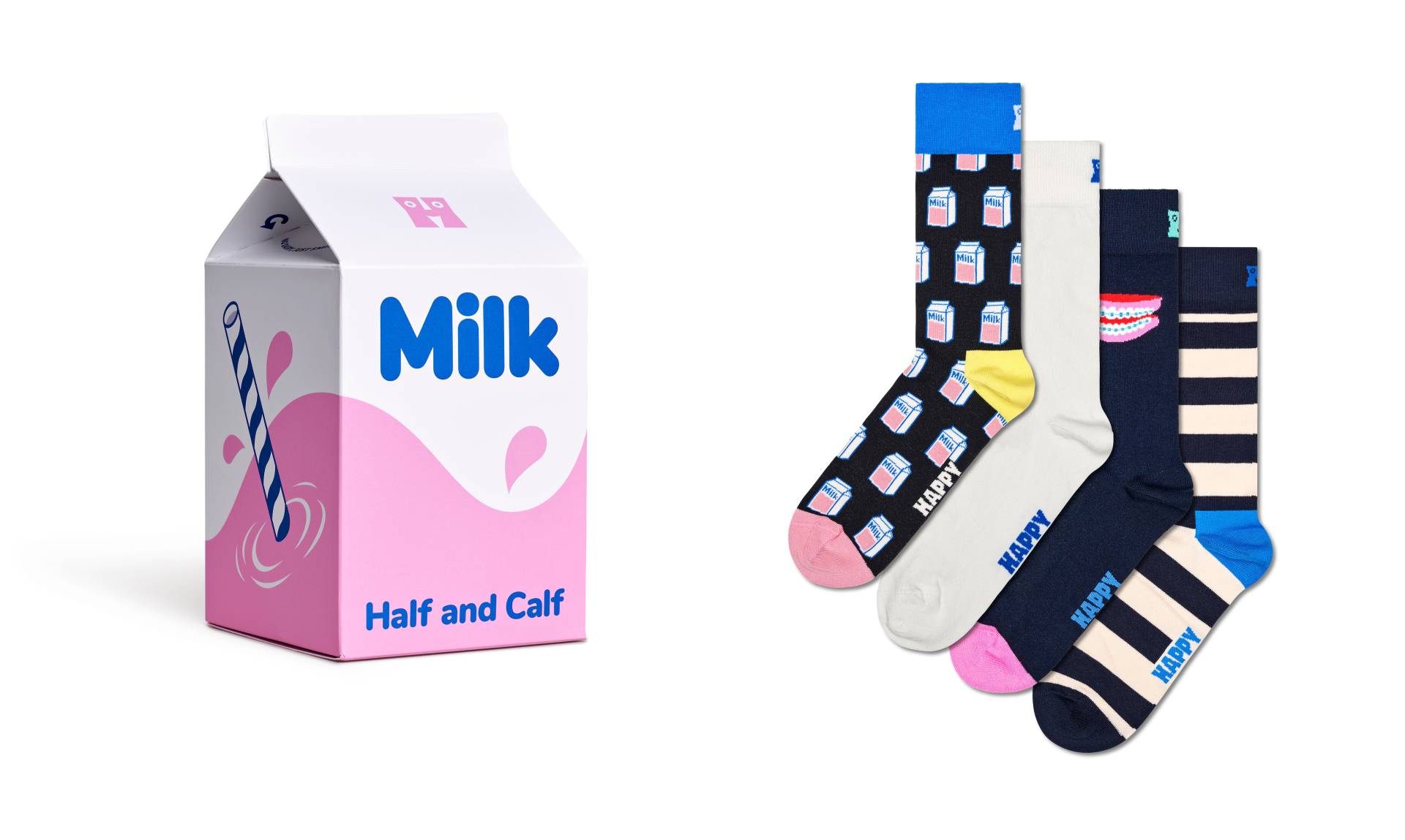 Happy Socks Langsocken, (Box, 4er-Pack), mit unterschiedlichen Motiven von Happy Socks