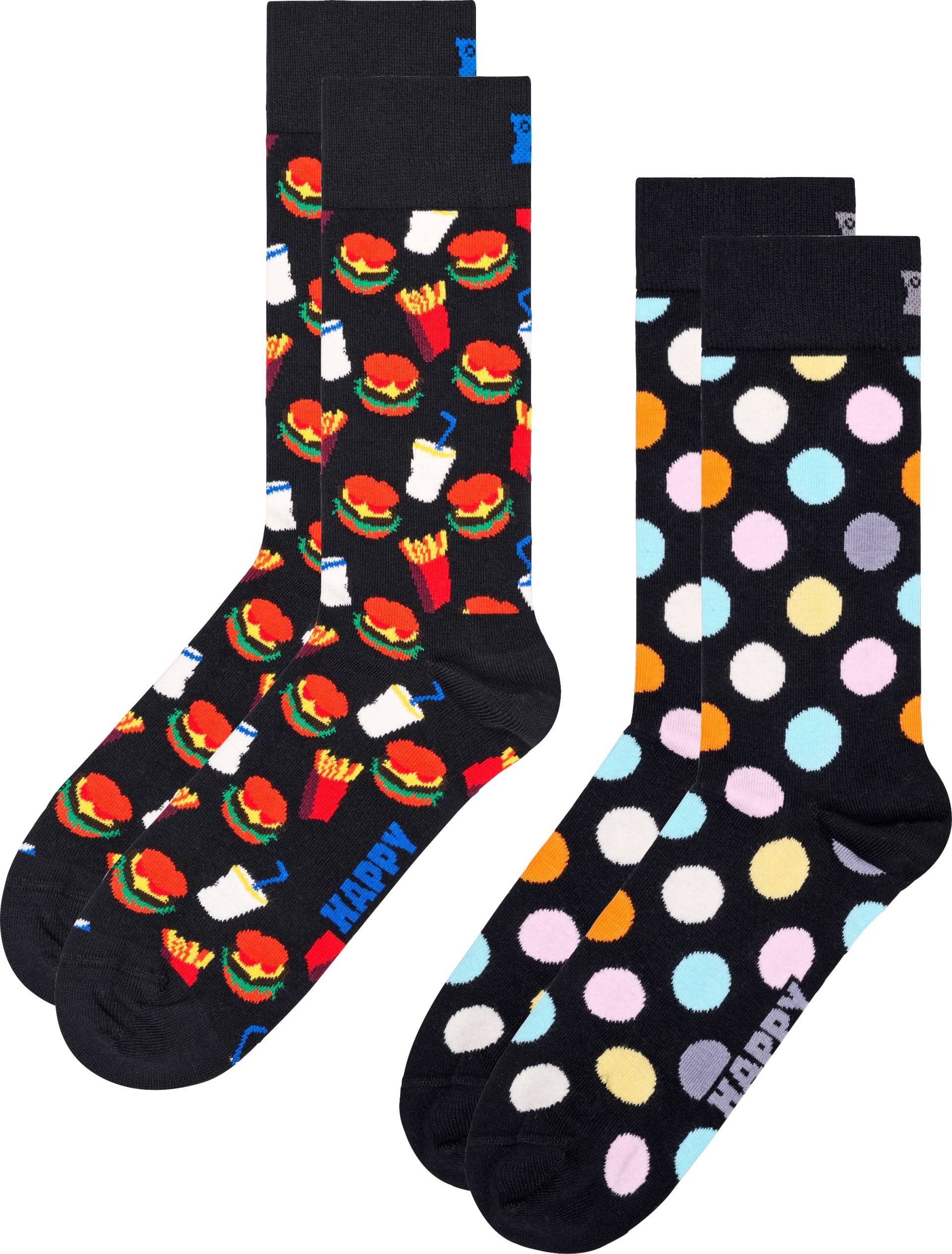 Happy Socks Socken, (2 Paar), Big Dot & Hamburger Socks von Happy Socks