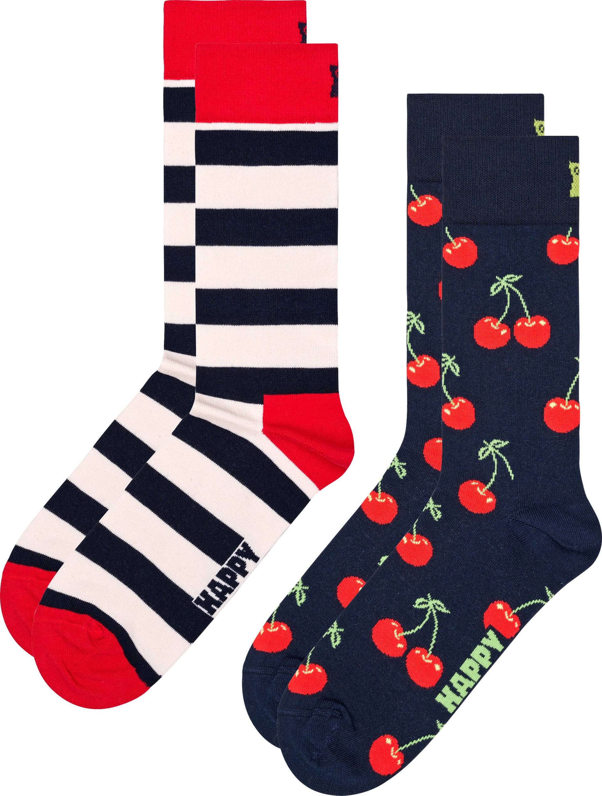 Happy Socks Socken, (2er Pack), Cherry & Stripe Socks von Happy Socks