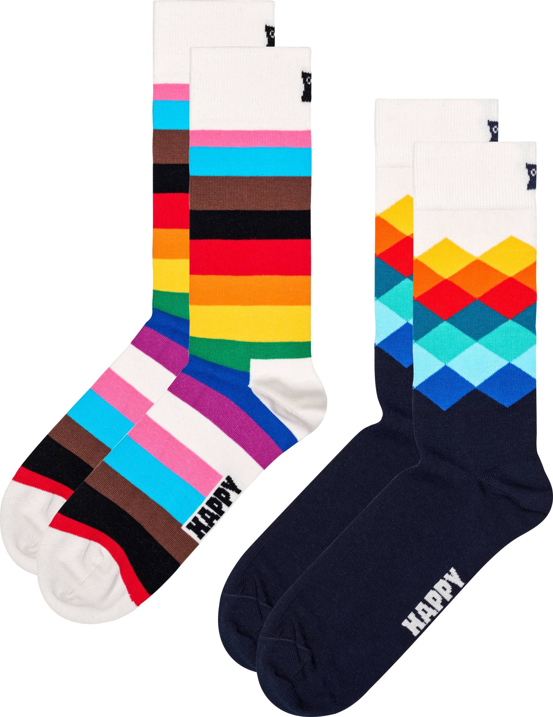 Happy Socks Socken, (2 Paar), Faded Diamond & Pride Stripe Socks von Happy Socks