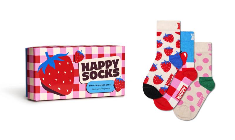 Happy Socks Socken, (3 Paar), Fruit & Berry Gift Set von Happy Socks