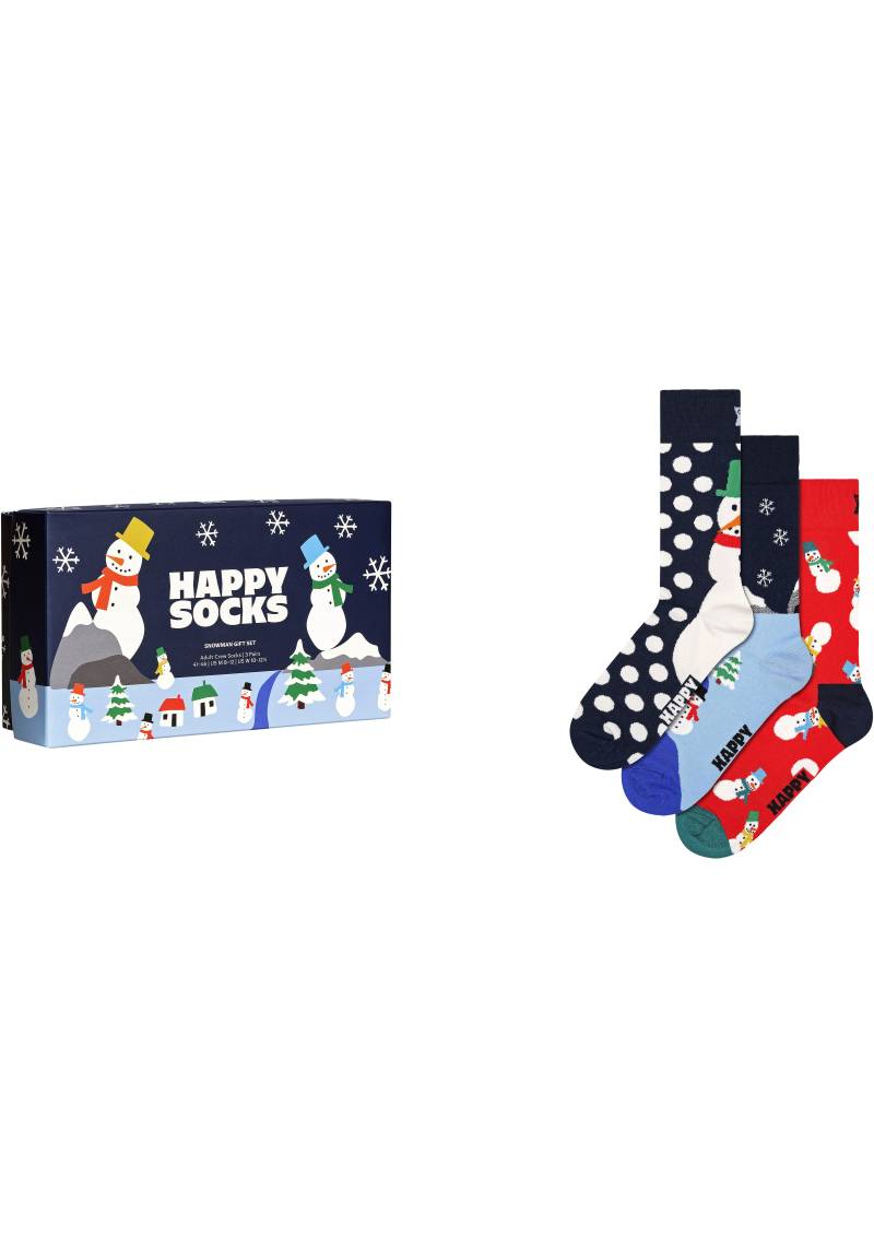 Happy Socks Socken, (3er Pack), Snowman Gift Box von Happy Socks