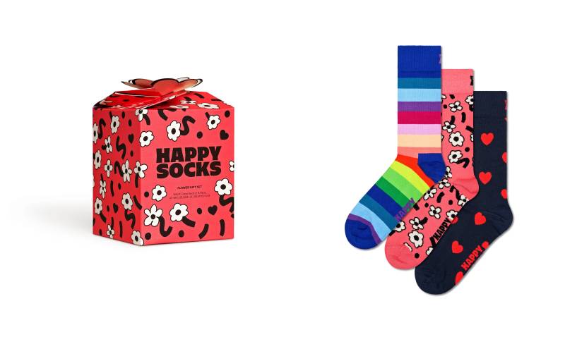 Happy Socks Socken, (Box, 3 Paar), Flower Gift Set von Happy Socks