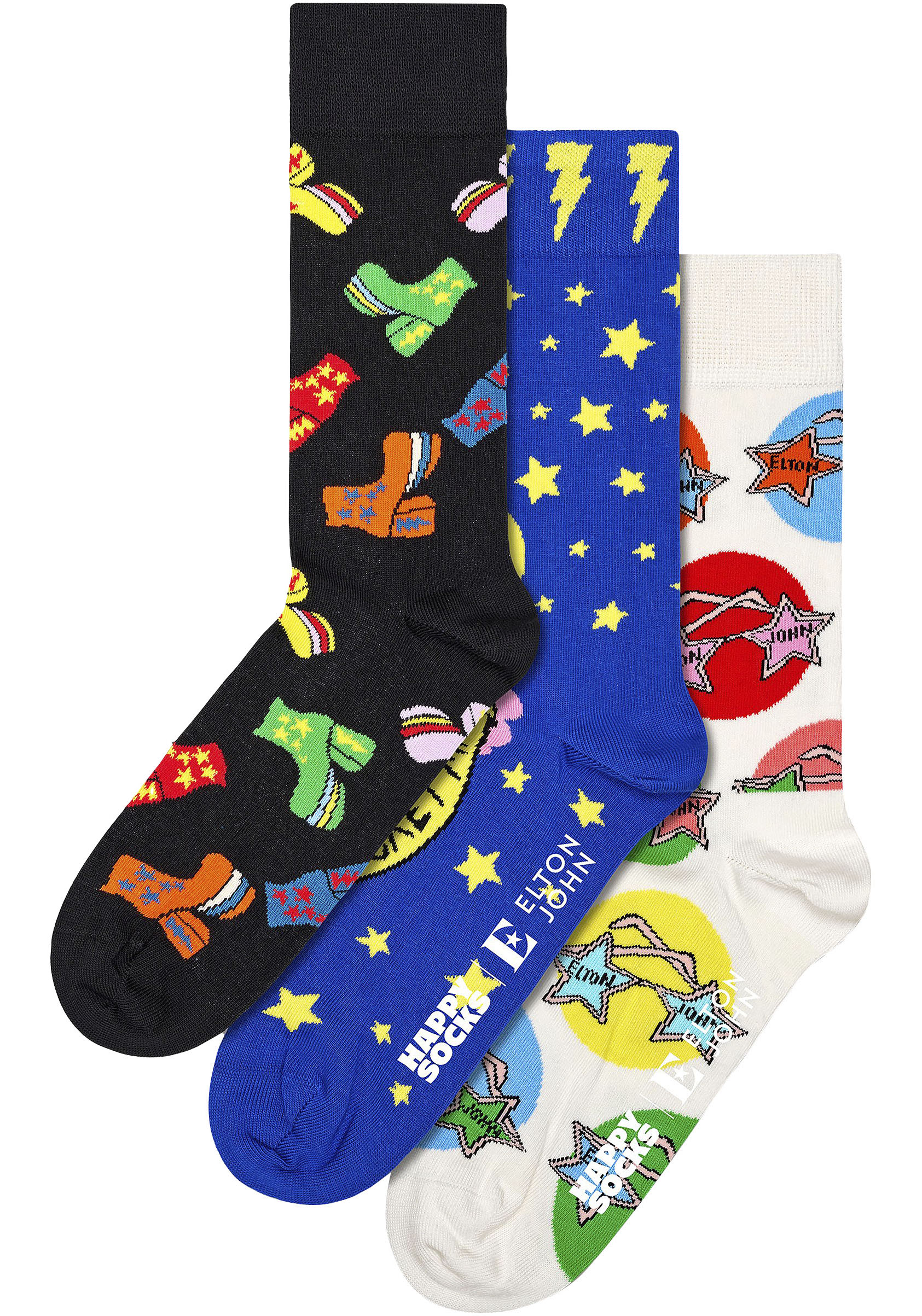 Happy Socks Socken, (Box, 3 Paar), Elton John Gift Set von Happy Socks