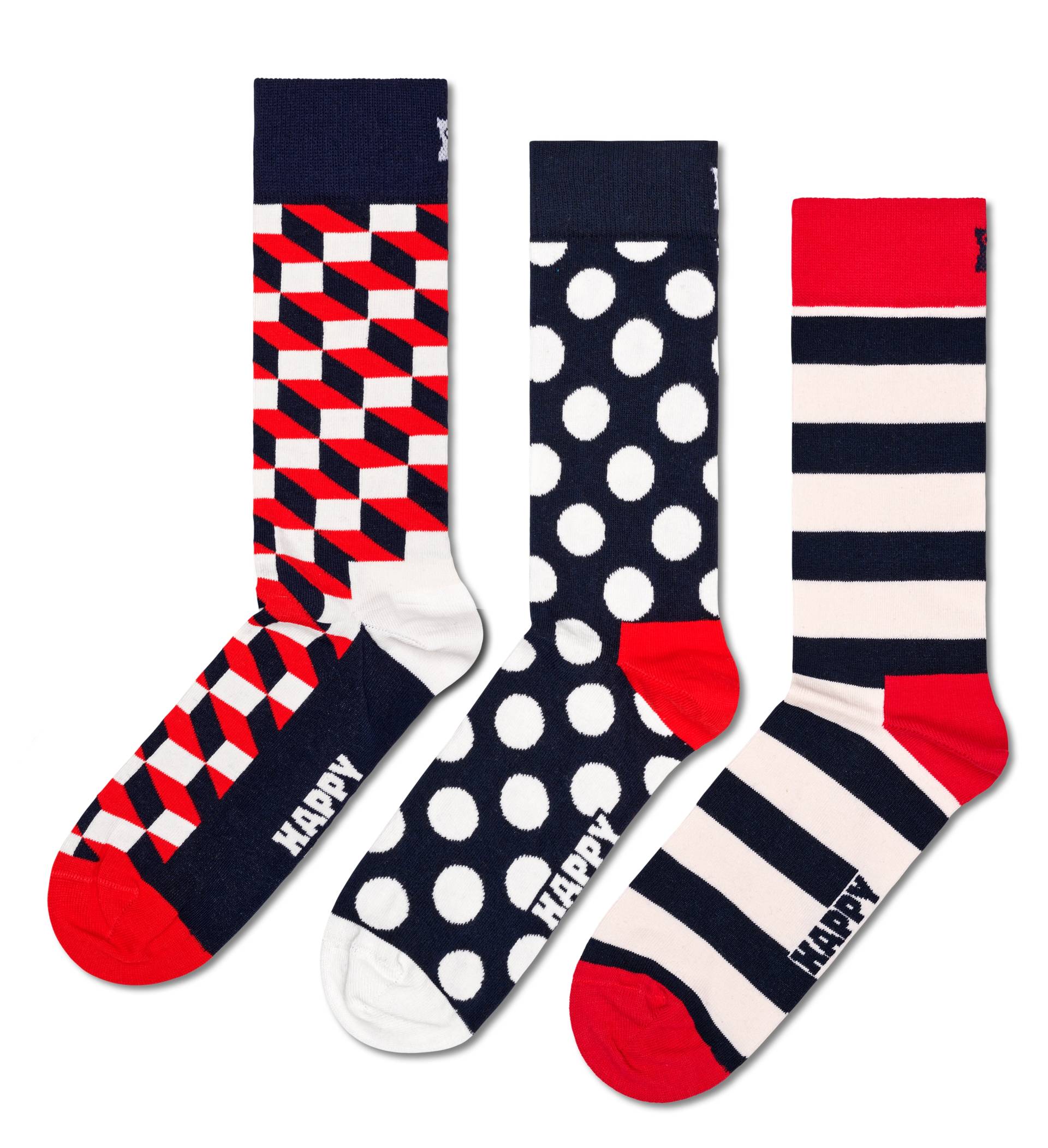 Happy Socks Socken, (Set, 3 Paar), mit verspielten Mustern von Happy Socks