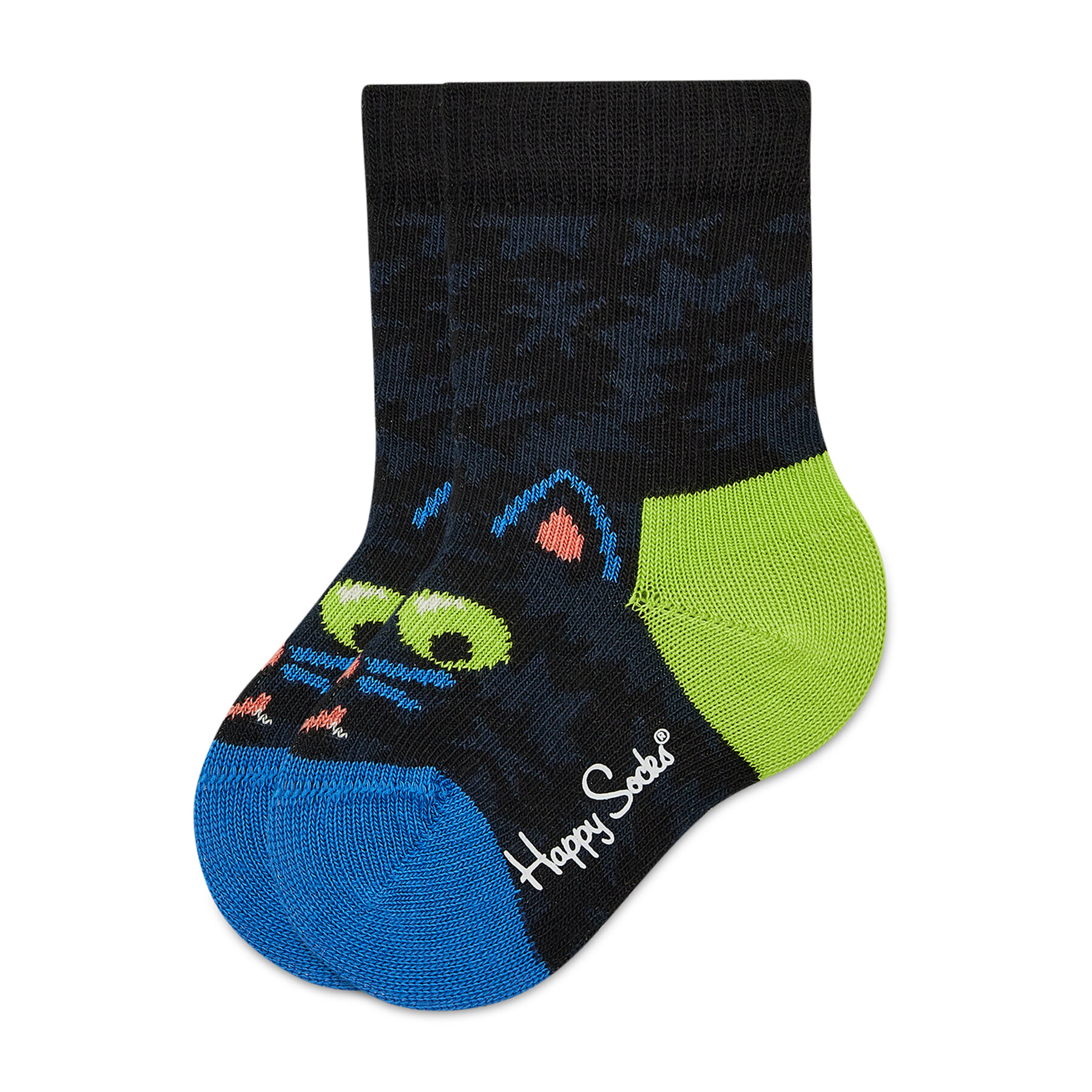 Hohe Kindersocken Happy Socks KCAT01-9300 Schwarz von Happy Socks