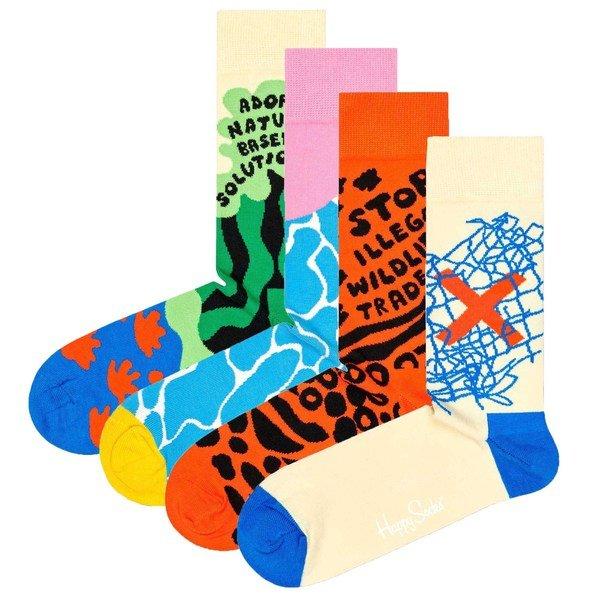 Socken 4er Pack-wwf Gift Set Damen Blau 41/46 von Happy Socks