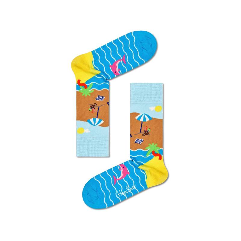 Wadenlange Socken Herren Blau 41/46 von Happy Socks