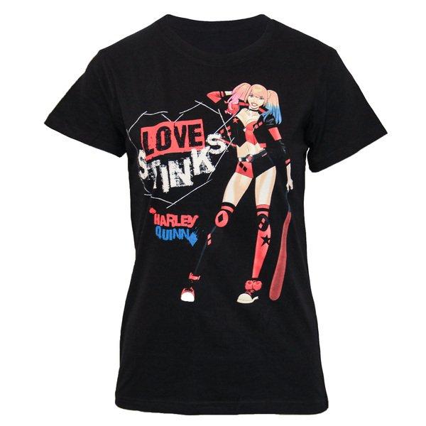 Harley Quinn - Love Stinks TShirt, für Damen, Schwarz, Größe M von Harley Quinn