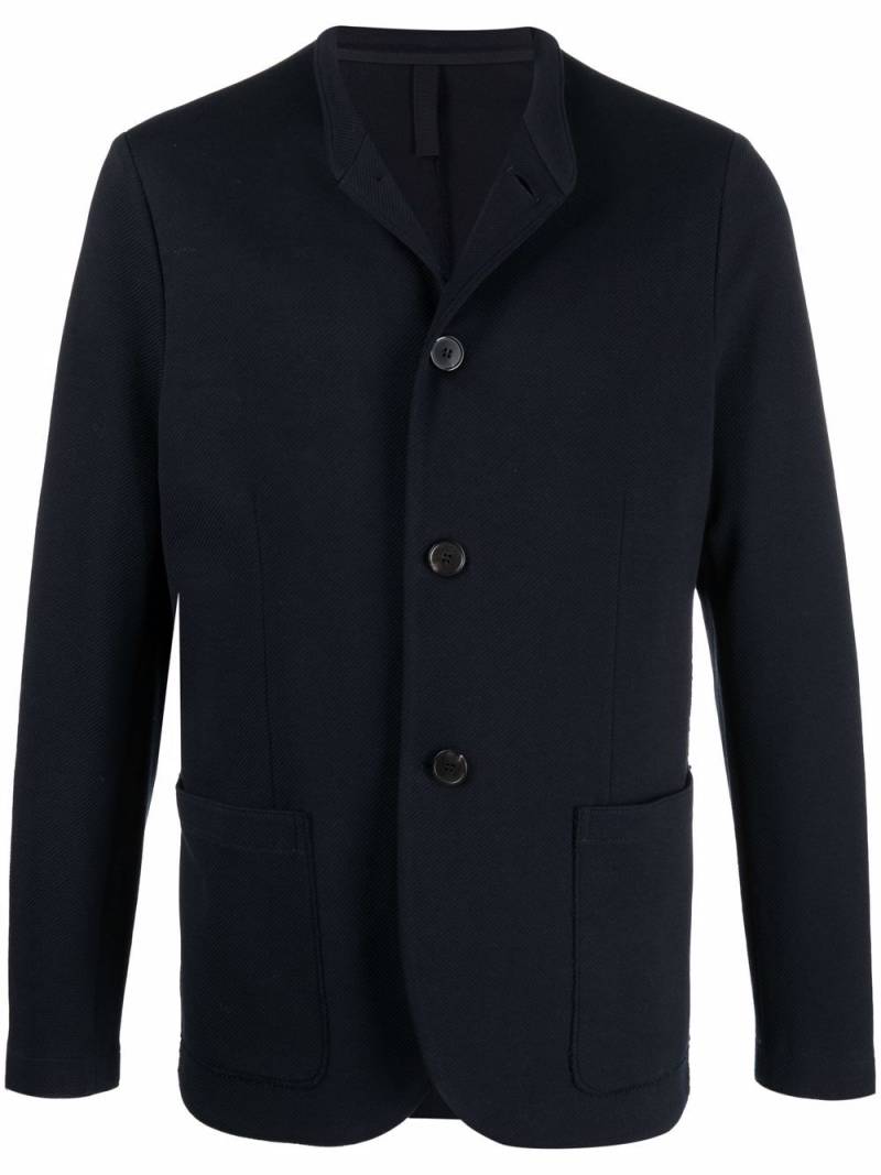 Harris Wharf London band collar jacket - Blue von Harris Wharf London