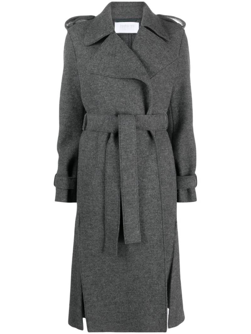 Harris Wharf London belted double-breasted virgin wool coat - Grey von Harris Wharf London