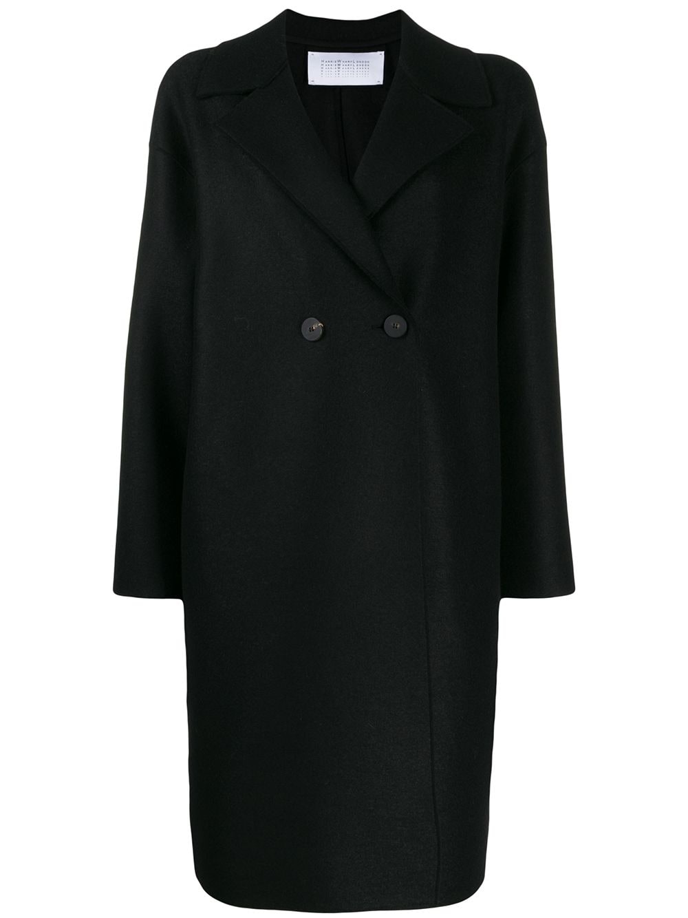 Harris Wharf London boxy double-breasted coat - Black von Harris Wharf London