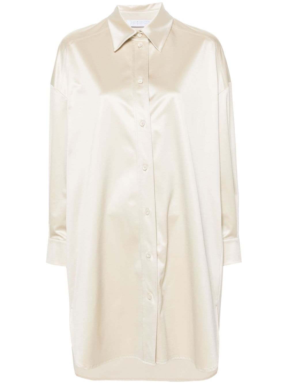 Harris Wharf London button-up satin shirtdress - Neutrals von Harris Wharf London