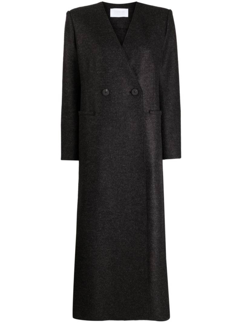 Harris Wharf London double-breasted collarless wool coat - Grey von Harris Wharf London